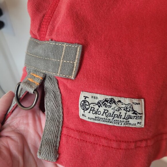 :TG Rare Polo Ralph Lauren Mountain Expedition Polo Shirt Patches L Gorpcore - Picture 2 of 8